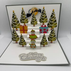Pop Up Christmas Card with 3D front and a Merry Christmas Back