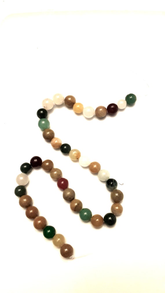 10pcs Green Dyed Agate Gemstone Beads 8mm Jewellery Supplies B37269 Grade B