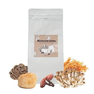 Seven Mushroom Instant Coffee Blend 454g/16oz , 1 Pound Instant 7 Mushroom Coffee