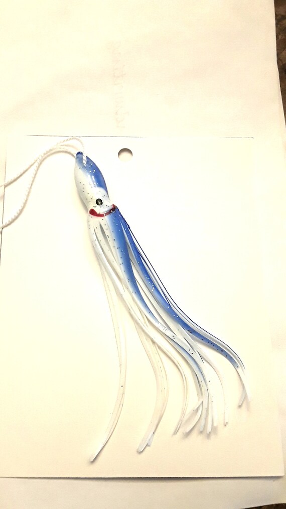 Blue Fishing Lure Blue And White Fishing Lure Fishing Lures Etsy