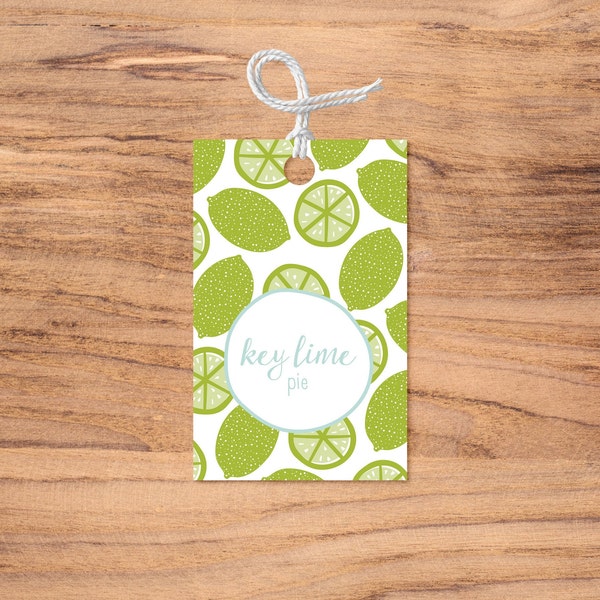 Printable Instant Download Bakery Kitchen Tag Label / Homemade Key Lime Pie
