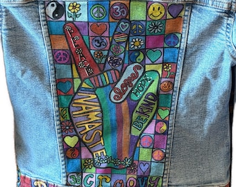 Repurposed Jean jacket size SM