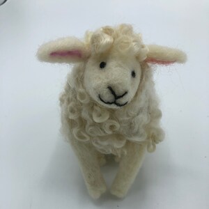 Needle felted sheep ornament