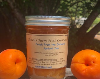 Apricot Jam, Fairall's Farm, Gourmet Gift, Food Gift,  Homemade Jam, Jam preserves,  Gifts under 20, Valentine's Gift