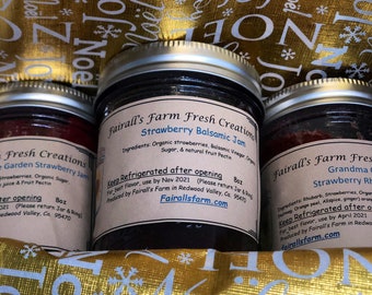 Jam Tasting Gift set (3 8oz jars), Fairall's Farm, Valentine's Gift Set, Hostess Gift, Homemade Jam, Gifts Under 40, Jam Sampler