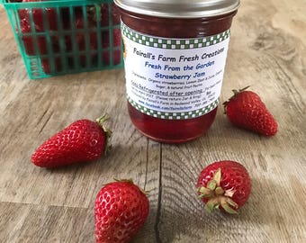 Strawberry Jam - Fairall's Farm - Food Gift - Teacher Gift - Gifts under 20 - Gourmet Gift - Homemade Jam - Jam preserves -  Christmas Gift
