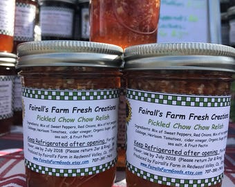 Sweet Pickle Relish - Pickle Relish - Food Gift - Fairall's Farm - Unique Valentines Day Gift - Gifts under 10 - Valentines Food Gift