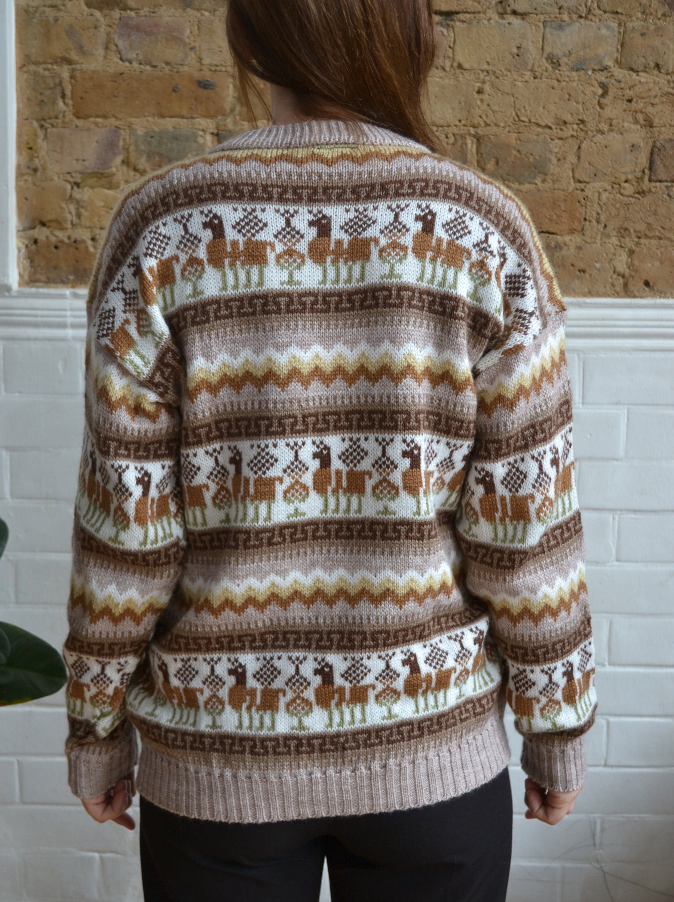 Alpaca Wool Jumper .Peruvian Jumper . Alpaca Wool Etsy