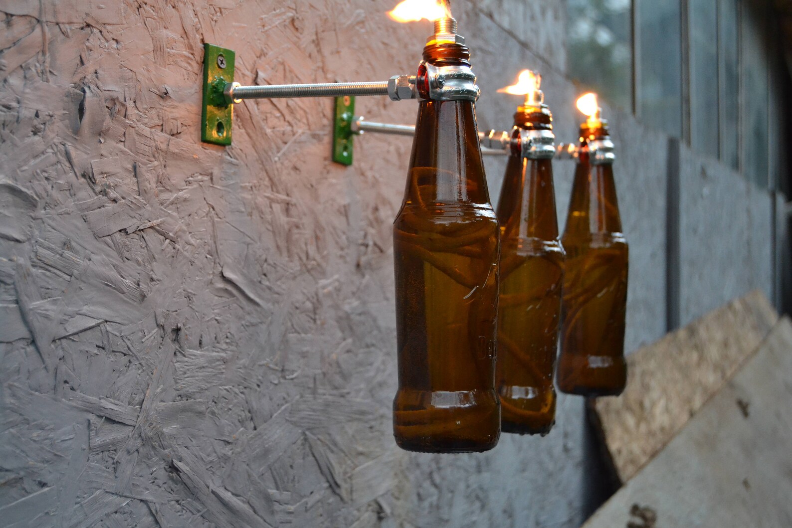 3 Beer Bottle Tiki Torches Gift for Mom Outdoor Lighting Etsy