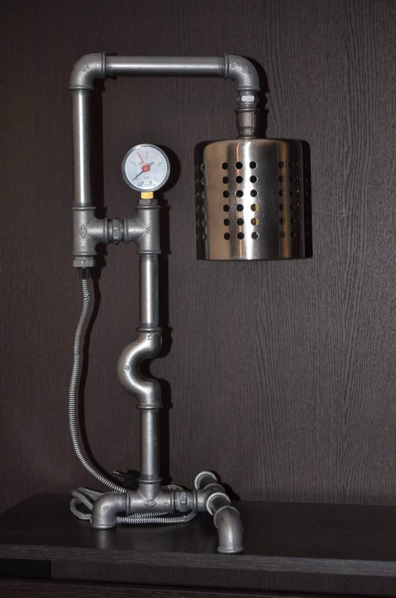 Desk Pipe Lamp Edison Lamp Unique Table Lamp Rustic Decor