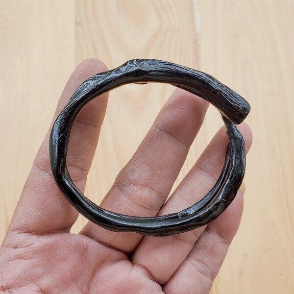 Exotic Black Coral Bangle Indonesian Akar Bahar Root of the Sea Bracelet #104