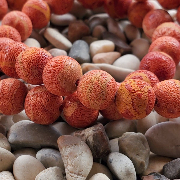 Echtes natürliches indonesisches rotes Schaumkorallenarmband