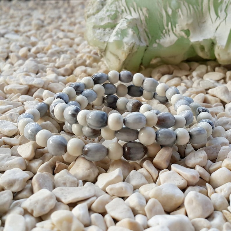 3 Strands Job\u2019s Tears /& Cow Bone Bracelets Coix Lacryma-jobi Seeds Yi Yi Ren