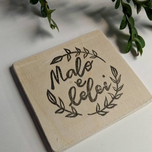 Malo e Lelei stamp, Greetings stamp, Hello stamp, Tongan, DIY crafts, Handlettering, Calligraphy image 2