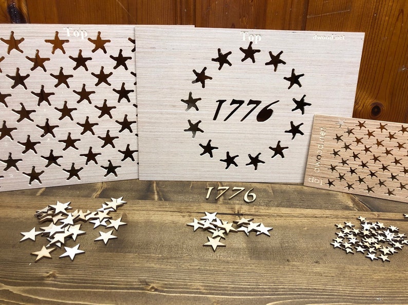 Star Template Wooden Flag Star Layout Template Jig Etsy