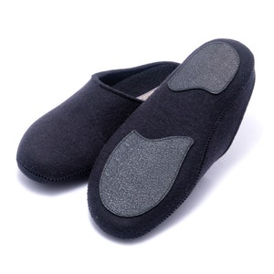 Men's Natural 100% Boiled Wool Slippers With Arch Support Insoles and ...