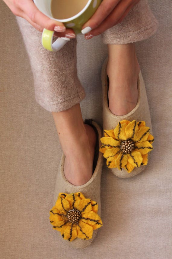 boiled wool slippers with arch support