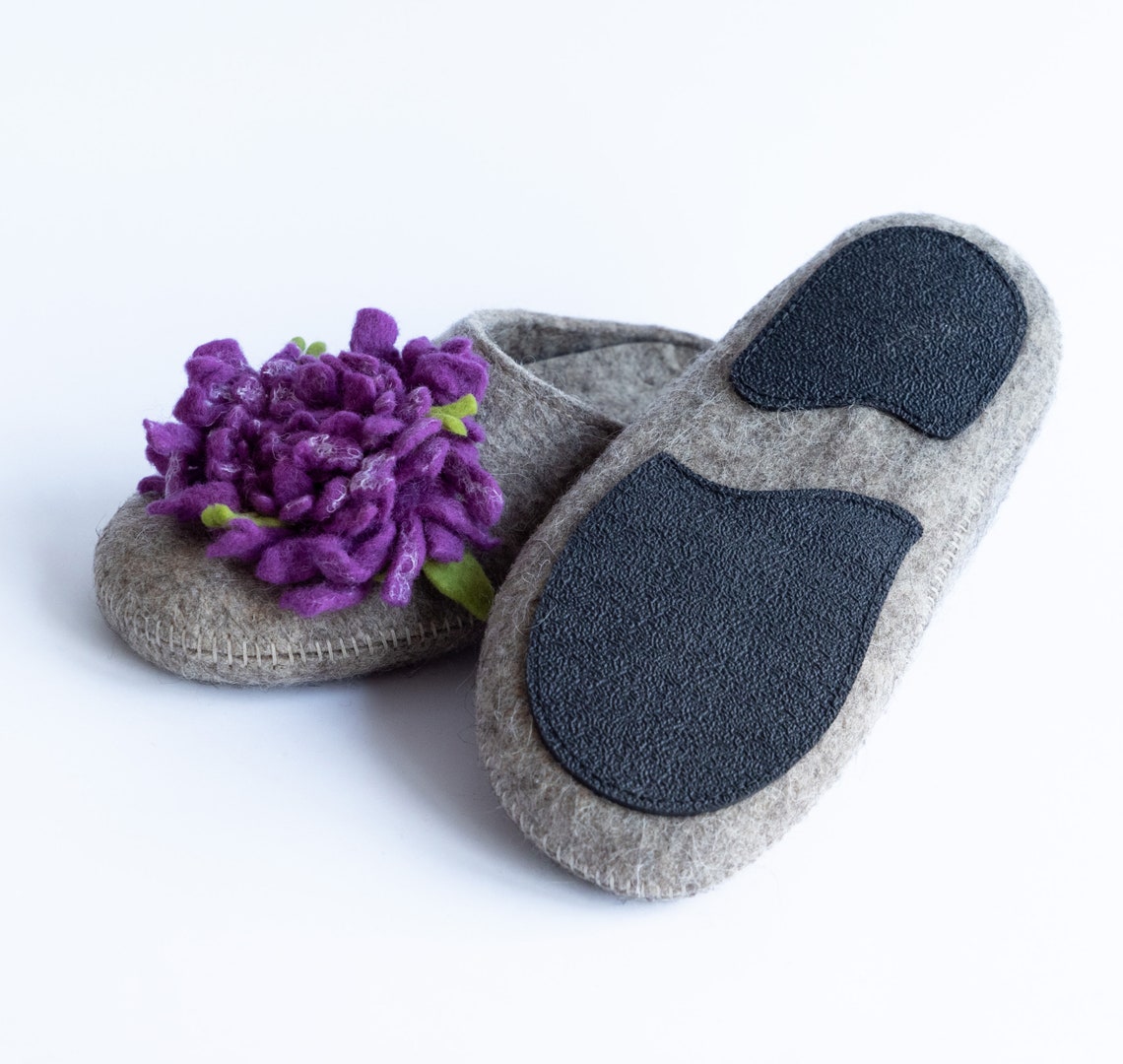 100 Premium Wool Slippers for Women With Arch Support Insole Etsy