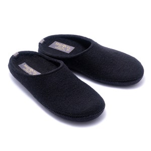 Men's Natural 100% Boiled Wool Slippers With Arch Support Insoles and ...