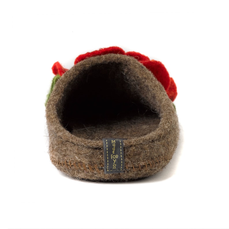 100 boiled Wool women's slippers with arch support Etsy