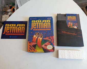 Solar Jetman Original Nintendo Entertainment System NES Video Game Cartridge Complete in Box w/ Manual CIB Vintage 80s Tested