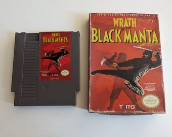 Wrath of the Black Manta Original Nintendo Entertainment System NES Game Cartridge in Box Vintage 80s Tested