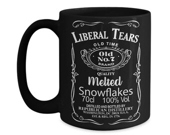 Liberal Tears Black 15oz. Mug - Deplorables Drink Of Choice - Republican Pride