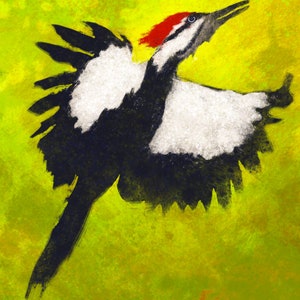 Pileated Woodpecker Print, Pileated Woodpecker, Woodpecker, Bird Print, Wall Art, Wildlife Art, Bird Painting