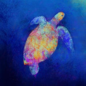 Sea Turtle Print, Turtle Painting, Turtle Art, Turtle Gifts, Beach House Decor, Coastal Wall Decor, Sea Life, Ocean, Beach Art