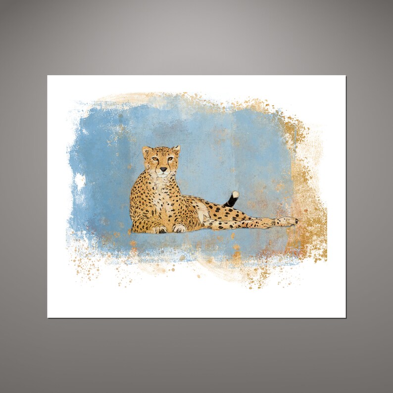 Cheetah at Rest Cheetah Home Decor Cheetah Gifts Wall Art Etsy