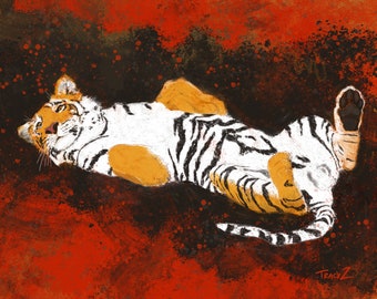 Bengal Tiger: Tiger Painting, Bengal Tiger, Animal Art, Big Cat, Tiger Print, Tiger, Wildlife Illustration