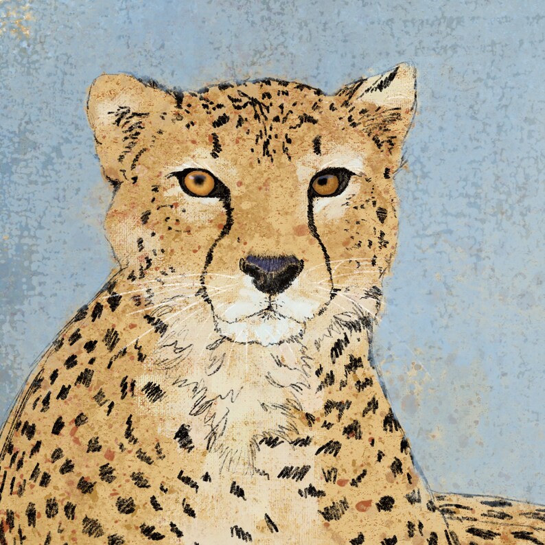 Cheetah at Rest Cheetah Home Decor Cheetah Gifts Wall Art Etsy