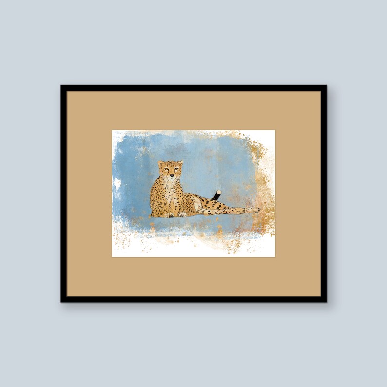 Cheetah at Rest Cheetah Home Decor Cheetah Gifts Wall Art Etsy