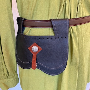 Medieval Bag, Renaissance Bag, Double Leather Pouch, Medieval Leather Bag, Medieval Pouch, Leather Medieval Pouch,Renaissance Pouch,LARP bag