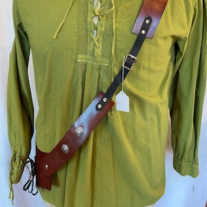 Renaissance Brown Leather, Pirate Brown Leather, Bandolier, Leather Scabbard,  Leather Bandolier, Medieval Scabbard, Bandolier Strap