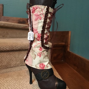 Shoe Covers, Boot Covers, Spats, Laced Boot Cover, Laced Shoe Cover, Steampunk Spats, Laced Boot Covers, Boot Cover, Laced Shoe Covers,