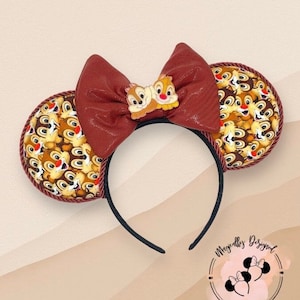 Orejas de Chip y Dale de Disney, orejas de Mickey y sus amigos, orejas de bellota, ardilla, Disney World, DisneyLand, orejas de Minnie, Chip y Dale, orejas de personajes