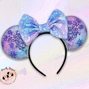Disney Castle Ears, 50th anniversary Mouse ears, Mickey ears, brocade ears, celebration, birthday minnie ears, castle ears iridescent