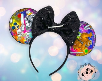Star Wars Mickey Fab 5 orejas, Orejas de ratón de Disney Star Wars, Orejas de disney, Orejas de mickey, Cruce de mickey de Star Wars, Lindas orejas de disney Star Wars