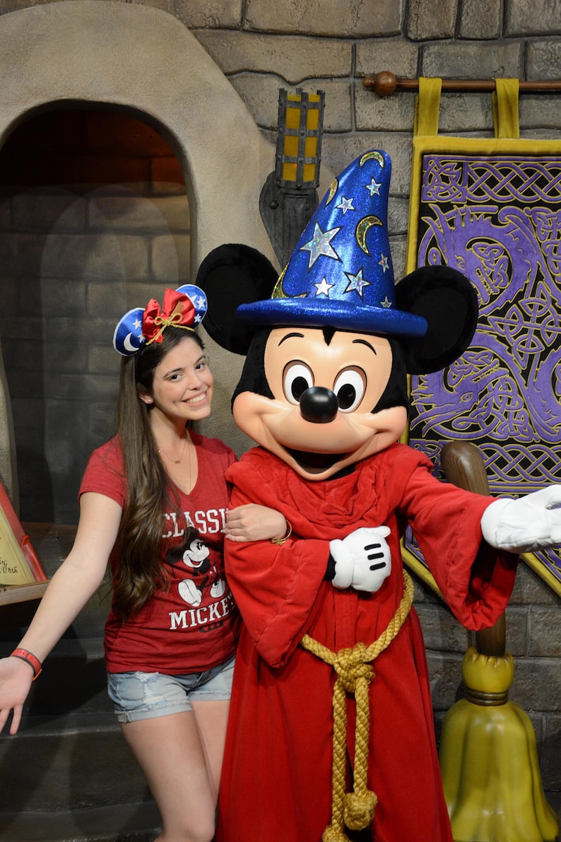 Fantasmic Disney Ears, Fantasia Disney Ears, matching ears and mask, Minnie Mouse Ears, Sorcerer Mickey Ears, Hollywood Studios ears, MGM image 6