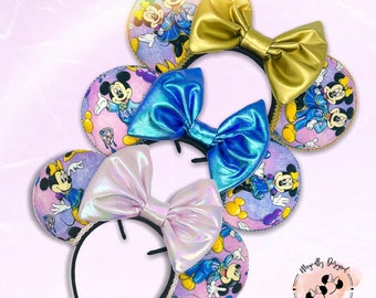 Disney 50th Anniversary Ears, Mouse ears, Mickey ears, Disney ears, magic kingdom, celebration ears, birthday minnie ears, castle iridescent