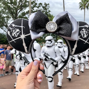 Glow in the Dark Star Wars Darth Vader Disney Ears, May the force be with you ears, Halloween Ears, Princess Leia, Hans Solo, villain ears