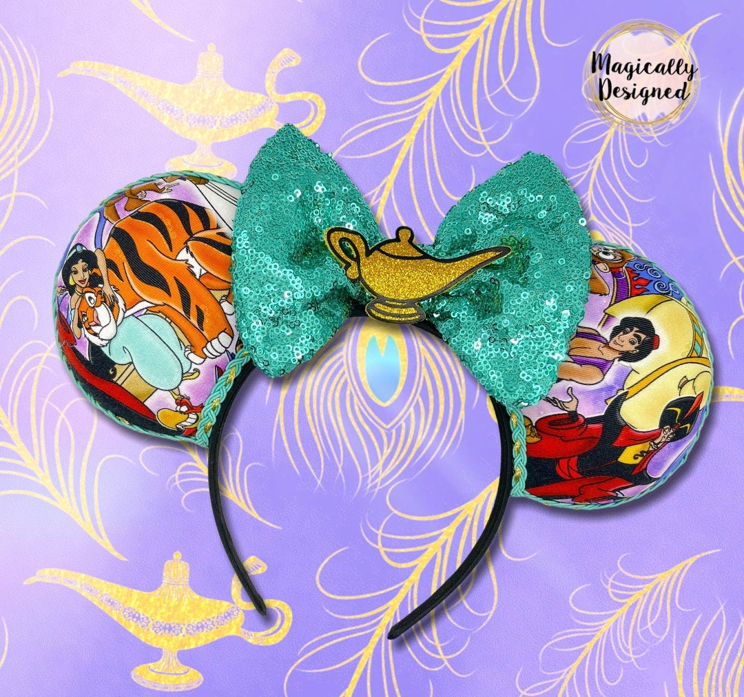 Aladdin Mouse Ears, Jasmine Disney Ears, Genie in the Lamp Ears, Genie