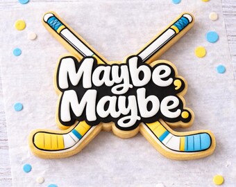 Mazza da hockey - Rivalità accesa - Cultura pop - Opzione 1 - File STL - Tagliabiscotti - Dimensioni da 2,5 a 4,0 - Download immediato - File immagine inclusi