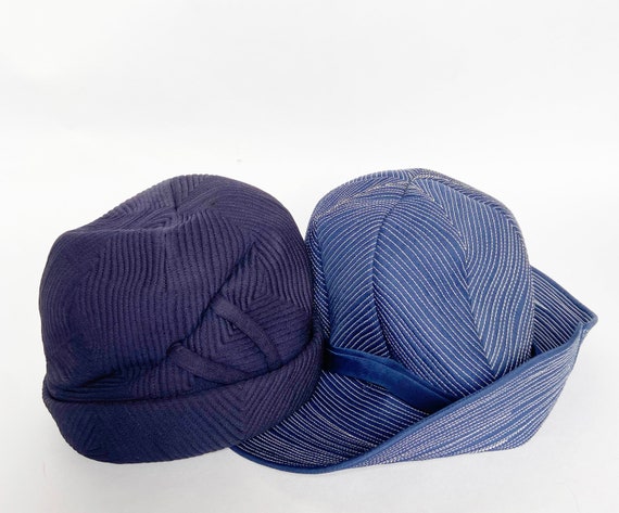 Vintage Blue '60s Hat Set - image 1