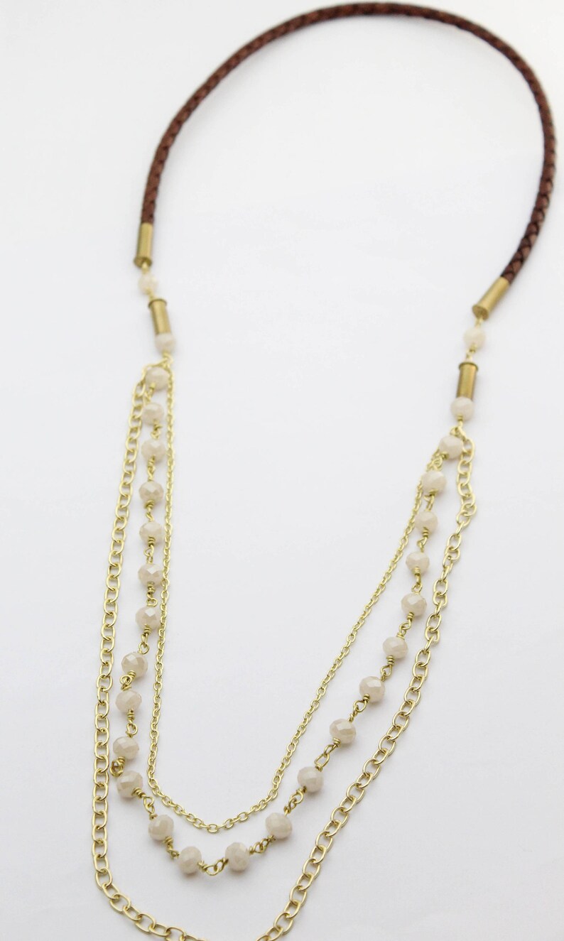Bullet Bolo Necklace Cream Beads Ammo Jewelry Bullet Jewelry Leather Jewelry Ammo Necklace Bullet Necklace 22 Bullet