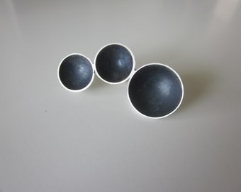 handmade silver 925 oxidised brooch