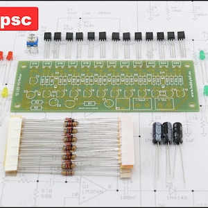 LED VU meter indicator 12x 3mm LEDs Sound Meter - Assembling Kit Circuit DIY Kits - x2 pcs