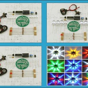 LED Light Chaser Beacon Round Sequencer Scroller Strobe 8x LEDs  DIY Kit Set Assembling kit Circuit HK9905K