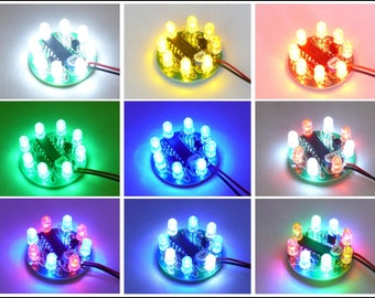 UFO LED Chaser Beacon Sequencer Lights Flash Show Strobe - 8x 5mm LEDs HK9906